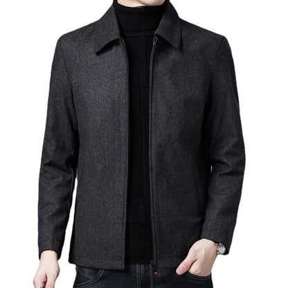 Polo Collar Jacket Zipper Coat