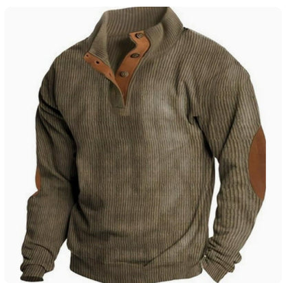 Loose-Fit Polyester Fiber Men’s Sweater