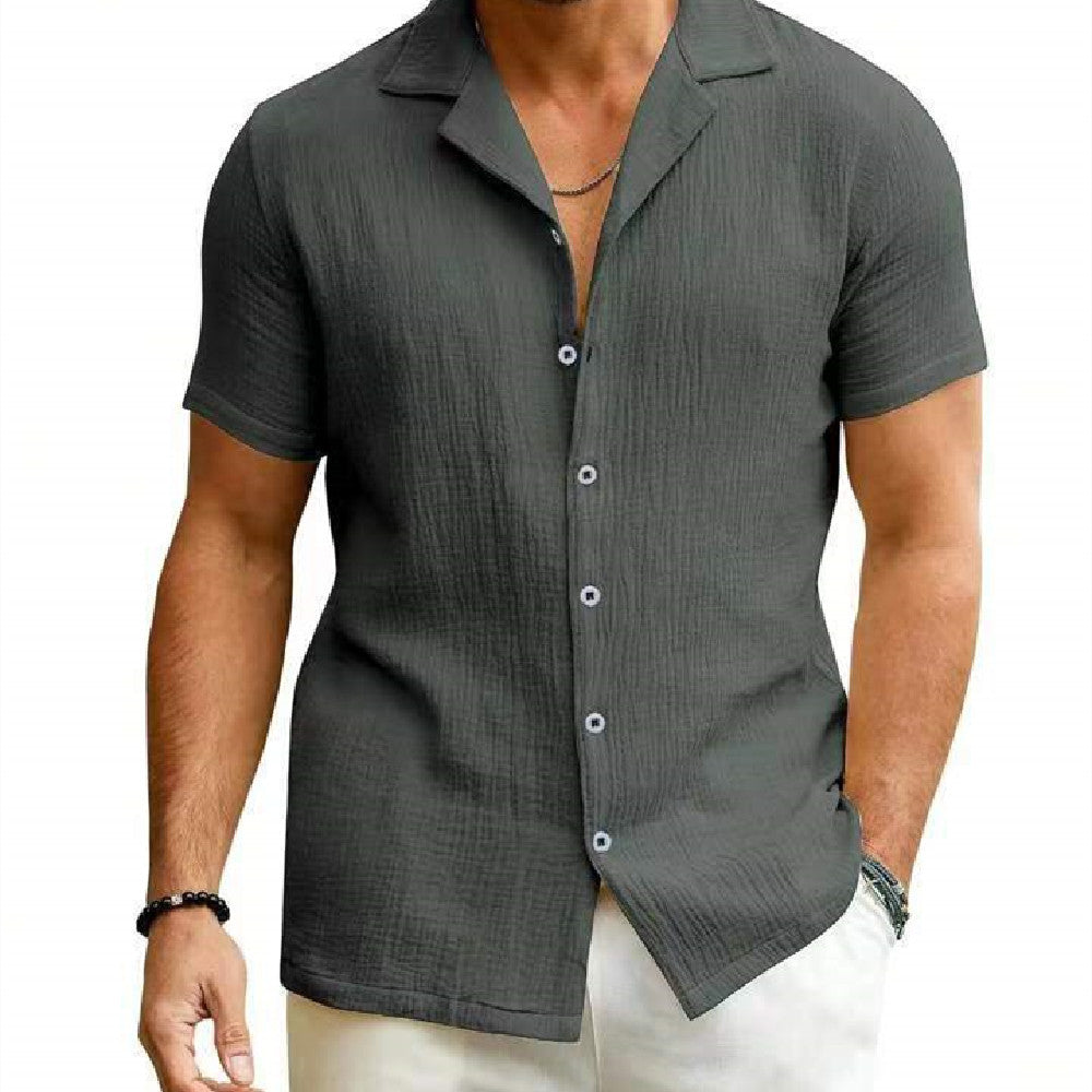 BreezeCard Men’s Casual Lapel Shirt