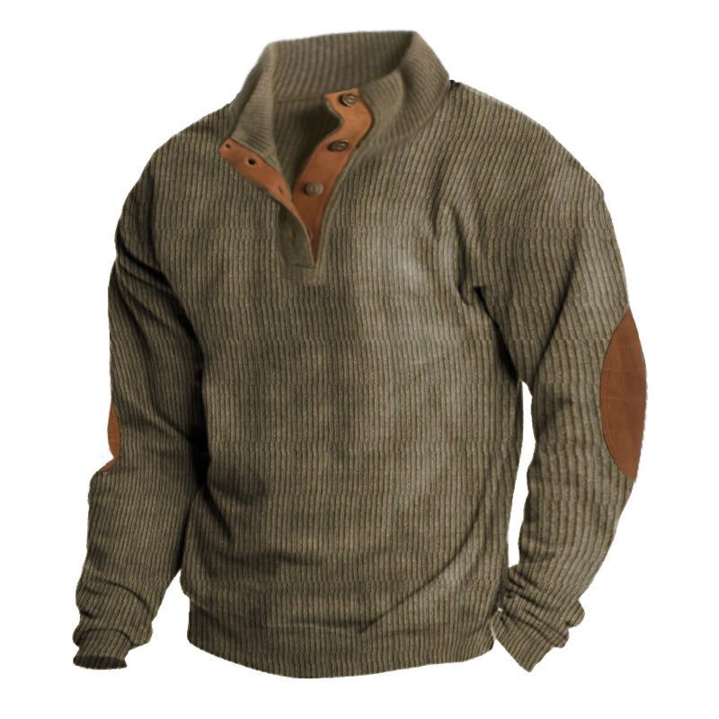 Loose-Fit Polyester Fiber Men’s Sweater