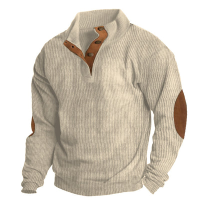 Loose-Fit Polyester Fiber Men’s Sweater