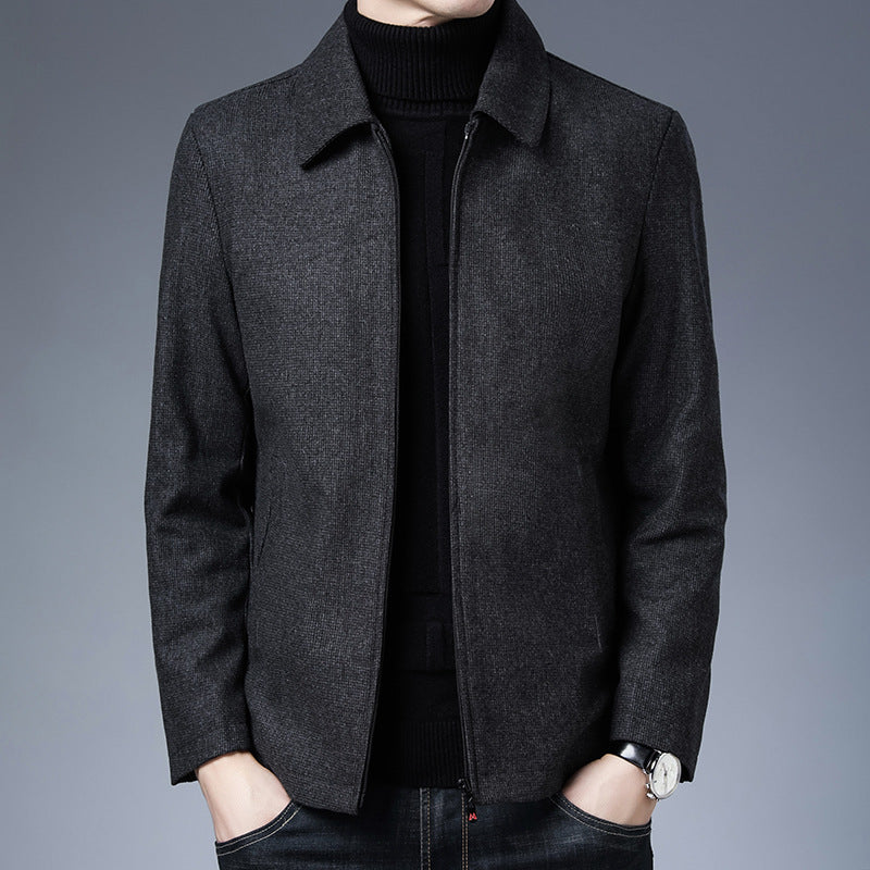 Polo Collar Jacket Zipper Coat