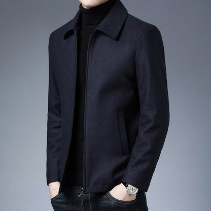 Polo Collar Jacket Zipper Coat