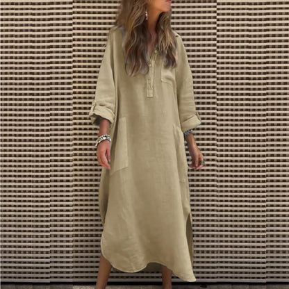 Elegant Solid Color Irregular Dress