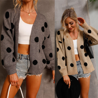 Dot Pattern Pullover Sweater