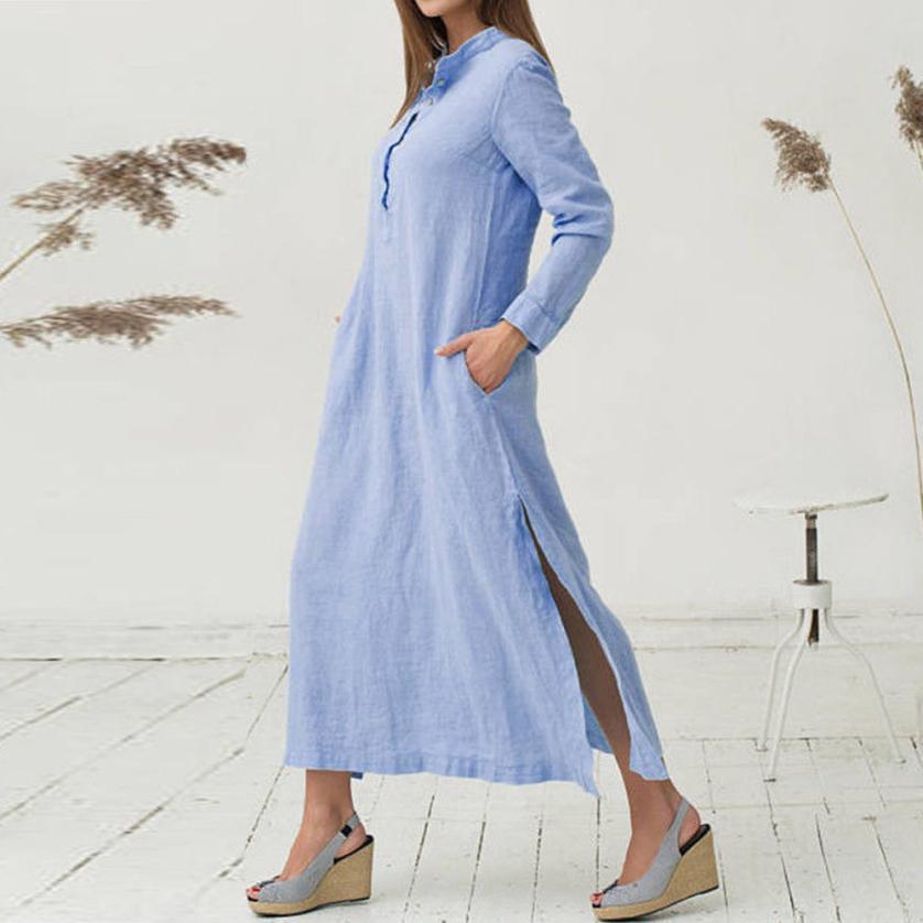 Long sleeve shirt dress