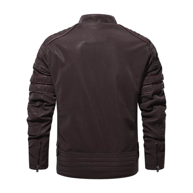 Men's PU Brushed Suede Leather Jacket