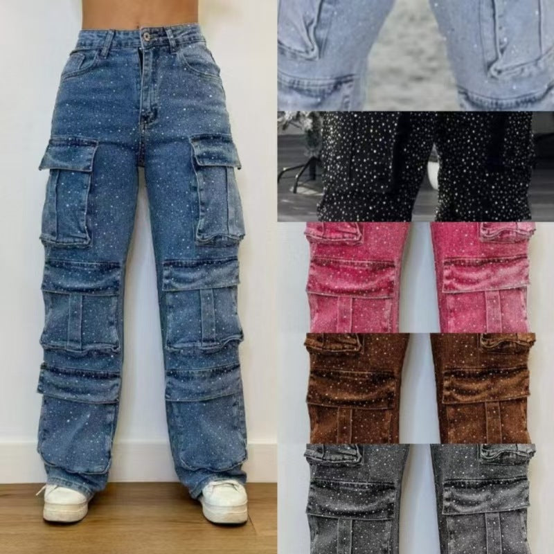 Classic Wide-Waist Denim Pants – Stylish & Comfortable