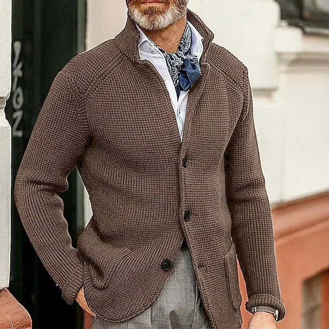 Knitted Sweater Men's Coat
