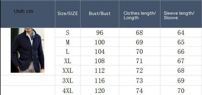 Knitted Sweater Men's Coat