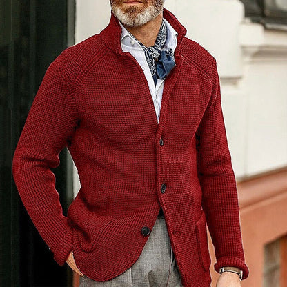 Knitted Sweater Men's Coat