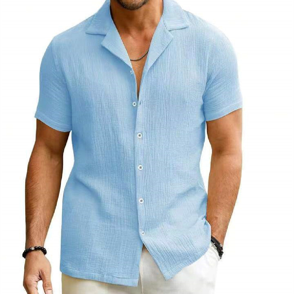 BreezeCard Men’s Casual Lapel Shirt