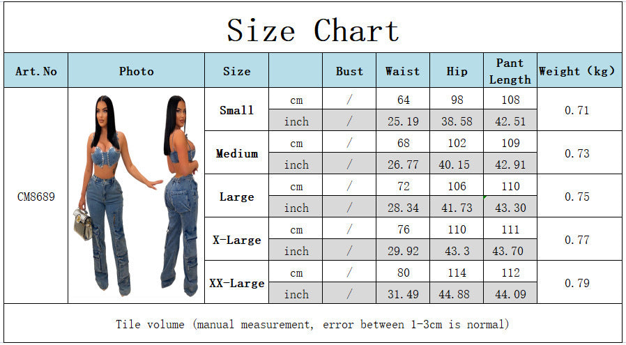 Classic Straight-Leg Cotton Trousers – Light Blue