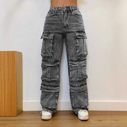 Classic Wide-Waist Denim Pants – Stylish & Comfortable